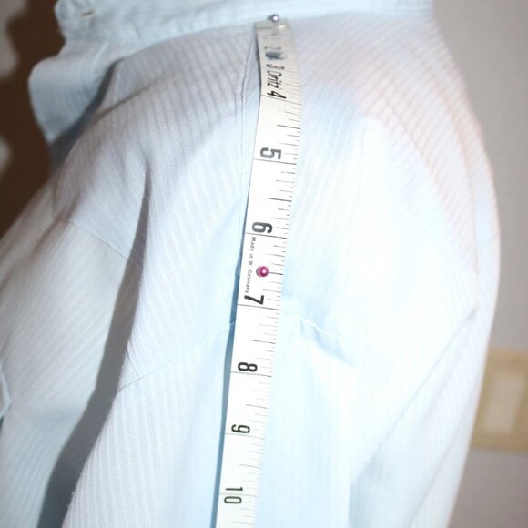 Panhandle Slim Shirt Mens 17-36 Blue Pinstripe Western Pearl Snap Made USA - Picture 13 of 16